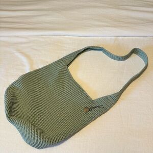 The Sak Sage Green Knit Shoulder Bag